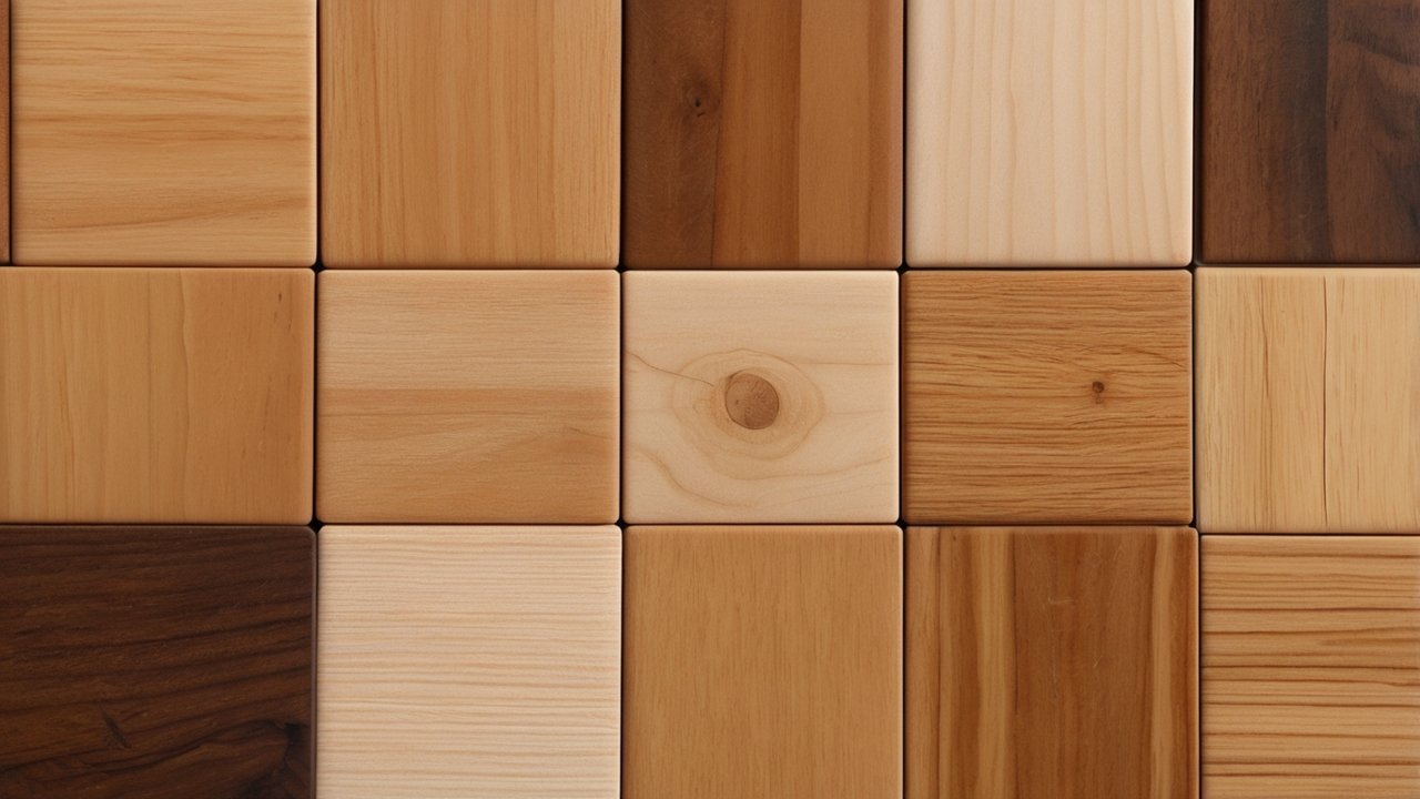 Comparison chart showing hardwoods and softwoods types of wood