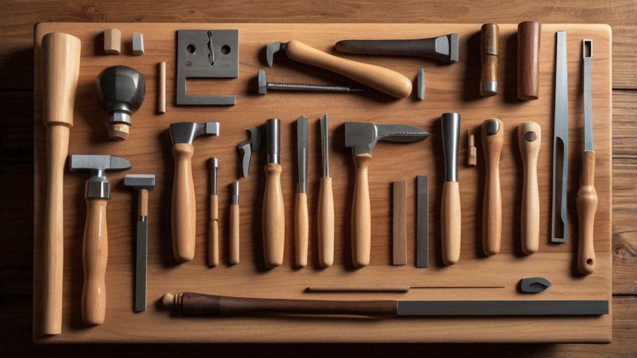 Diagram showing 10 common wood joinery techniques