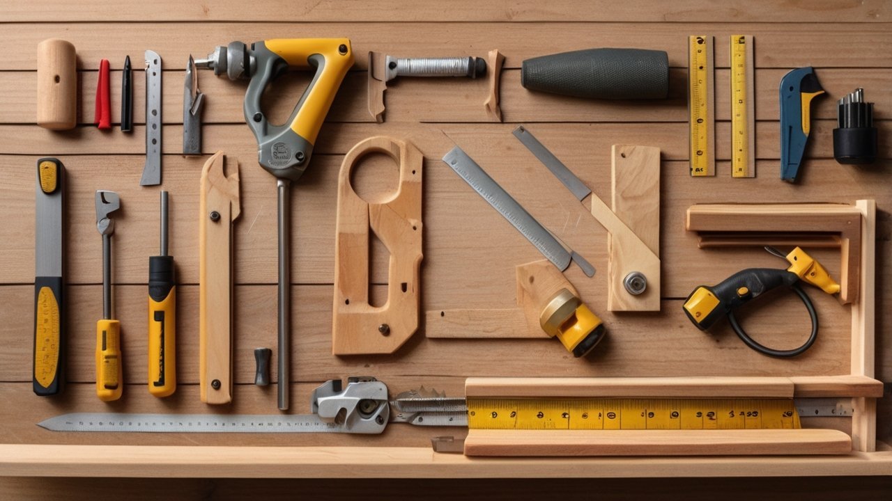 DIY wooden furniture styled in a modern living room