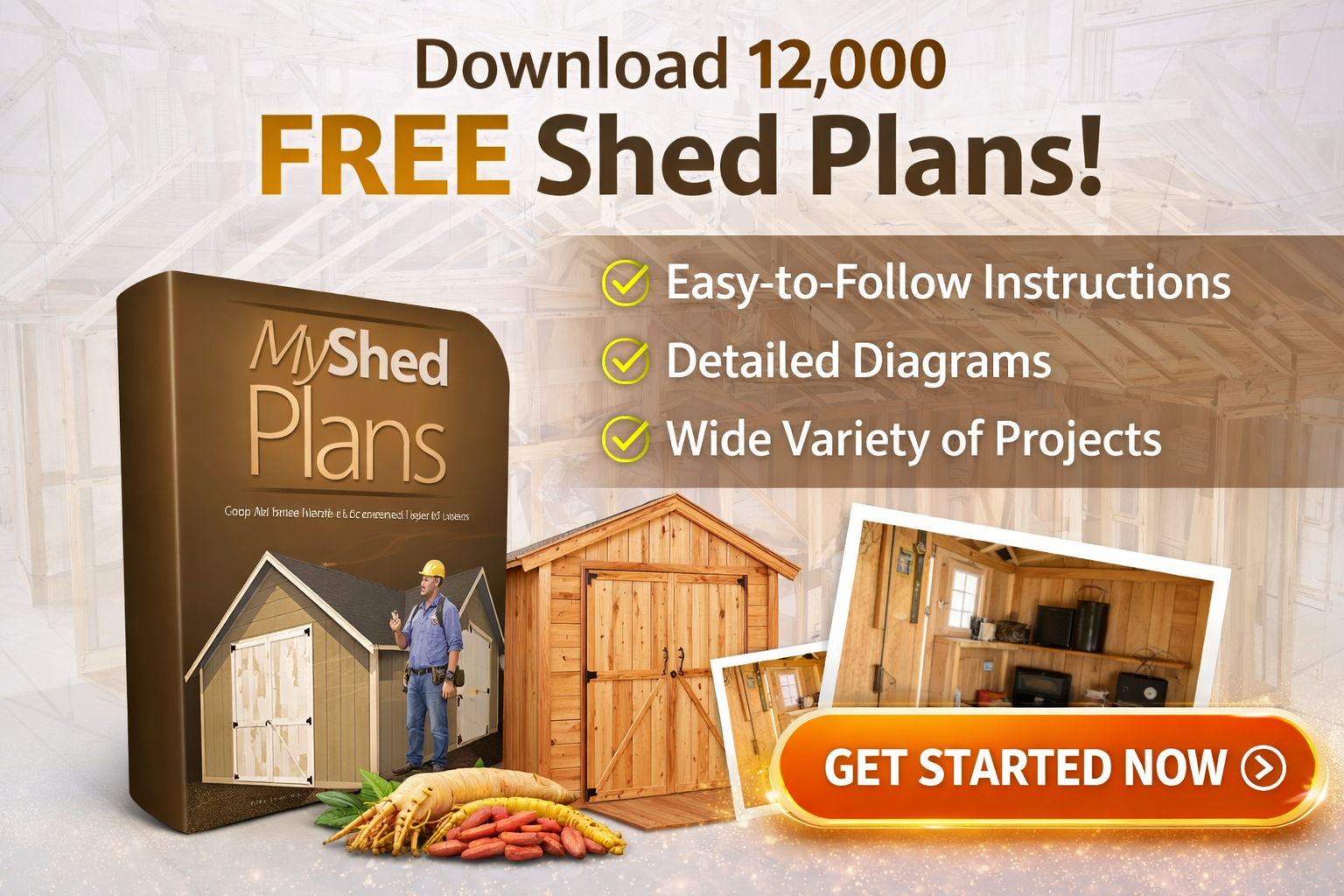 lean-to shed attached to house wall in narrow outdoor space