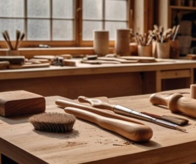 Removing dust from wood with a tack cloth