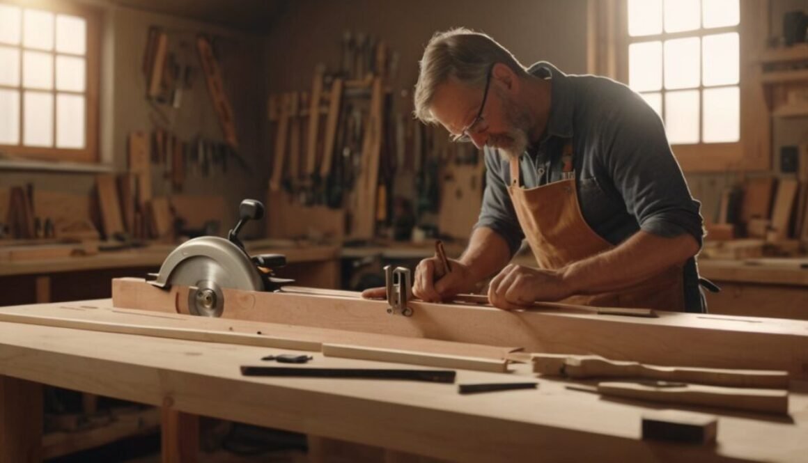 using a speed square on a board