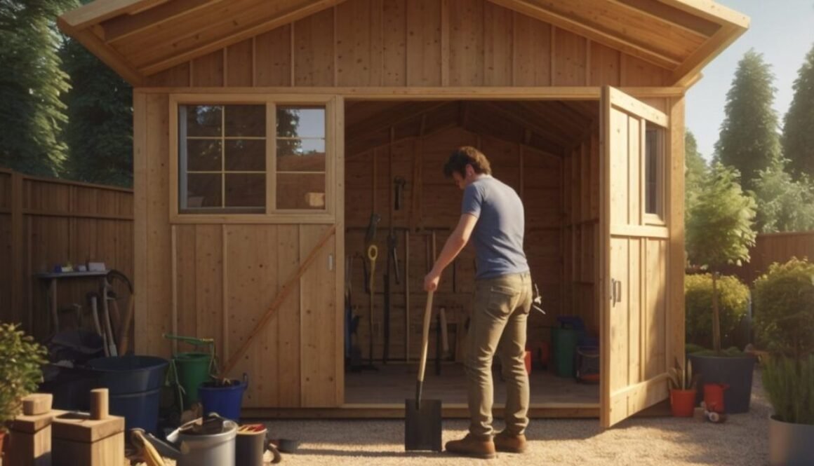 beginner making shed building mistakes while constructing backyard shed