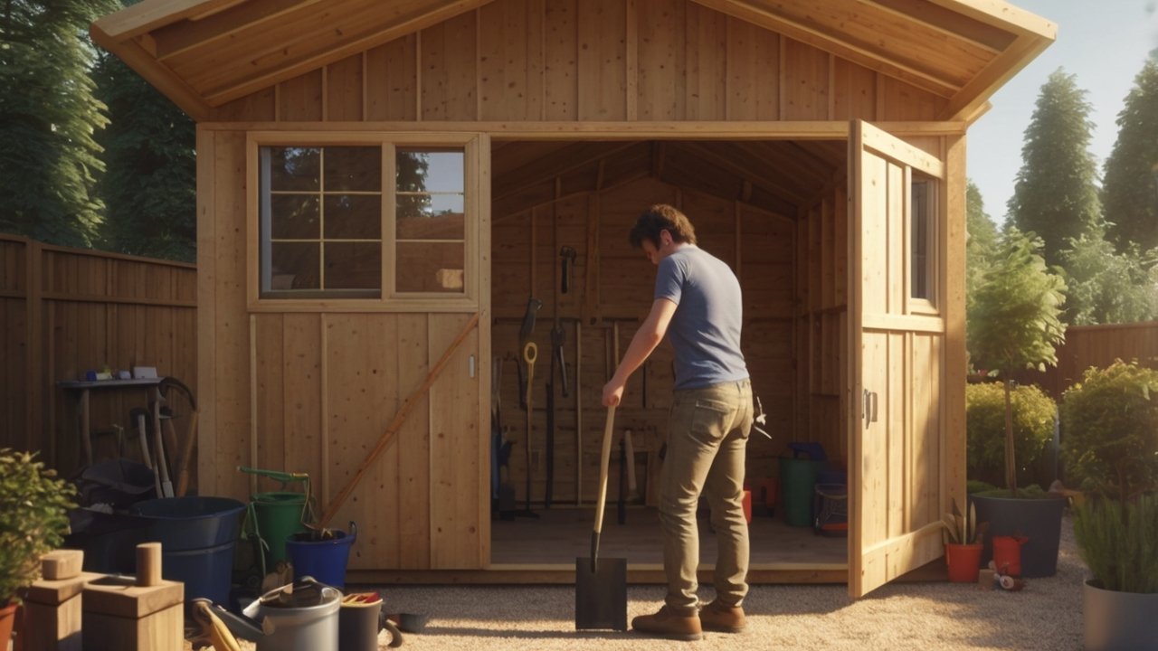 beginner making shed building mistakes while constructing backyard shed