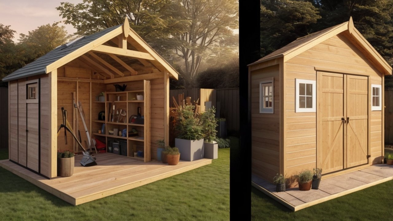 cheap diy garden shed comparison with pre built shed cost and design