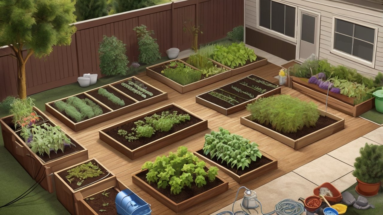 beginner backyard survival garden layout for self-sufficiency gardening