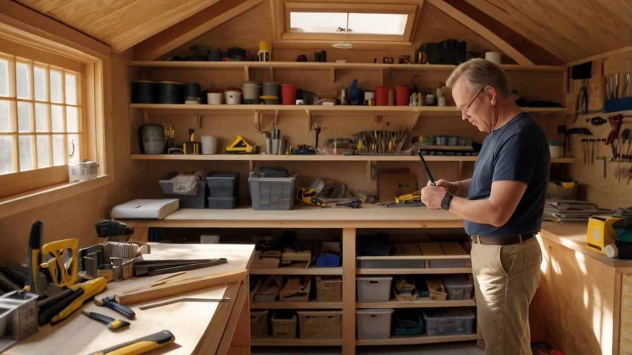 small shed storage ideas for organizing power tools and hardware drawers