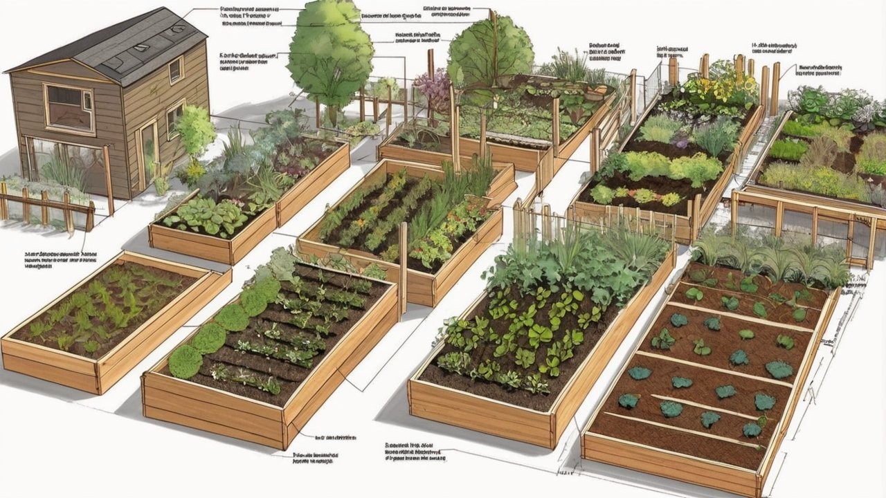 best vegetables growing in a backyard survival garden layout