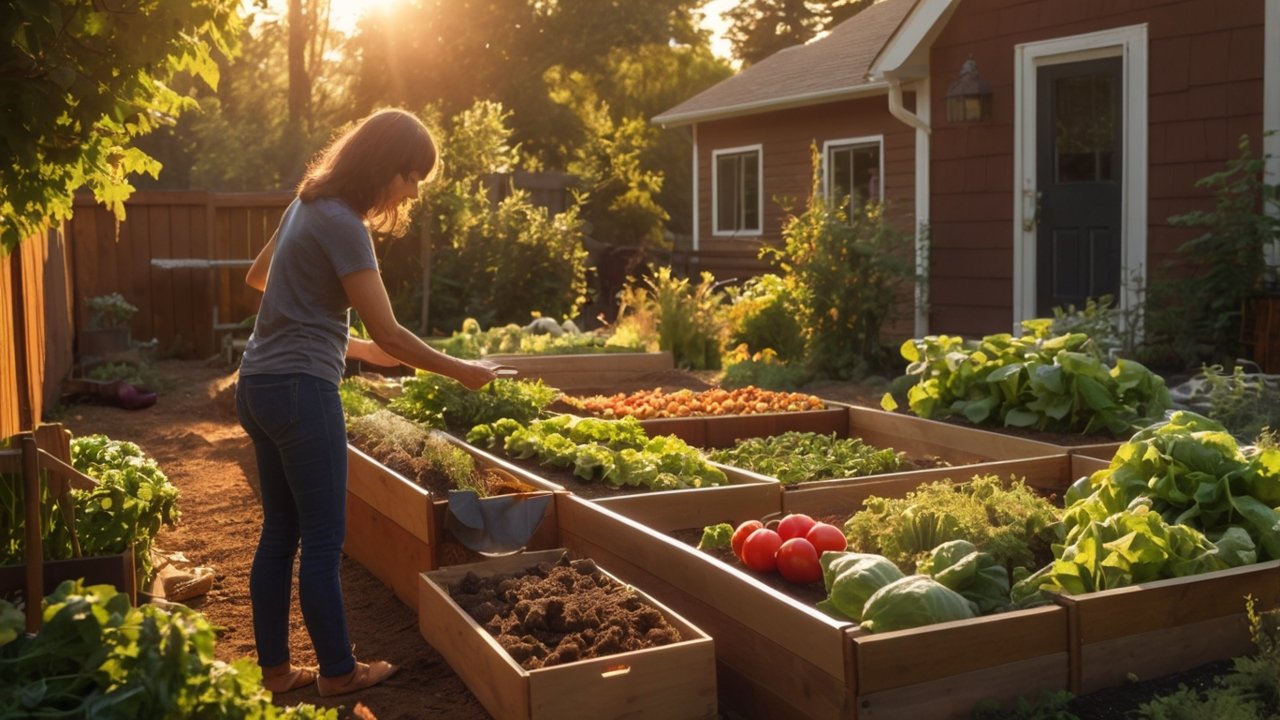 maintaining a backyard survival garden layout throughout the year