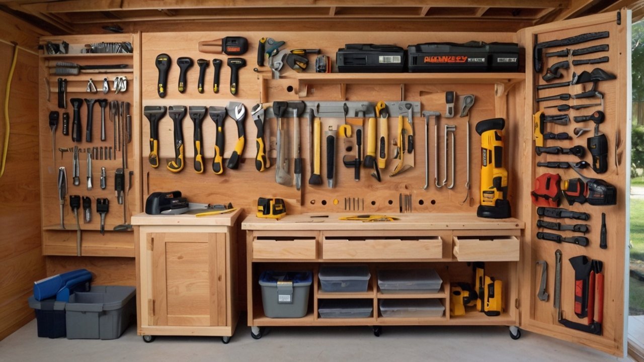 small shed storage ideas using clean layout planning and storage zones