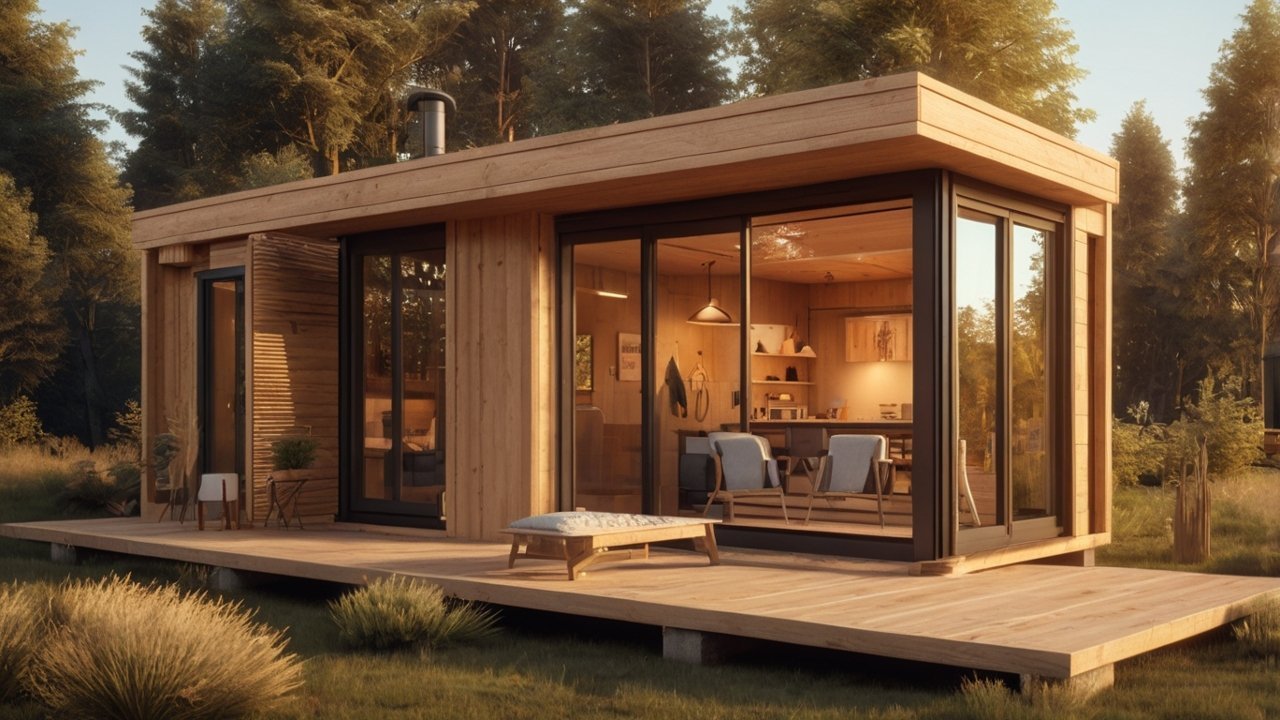 Tiny House Plans for beginners featuring a modern DIY tiny home design