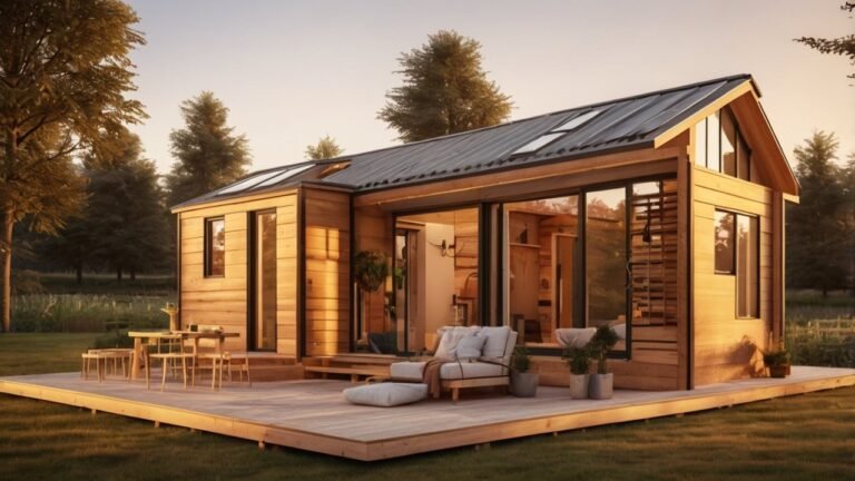 DIY Tiny House under construction with modern small home design
