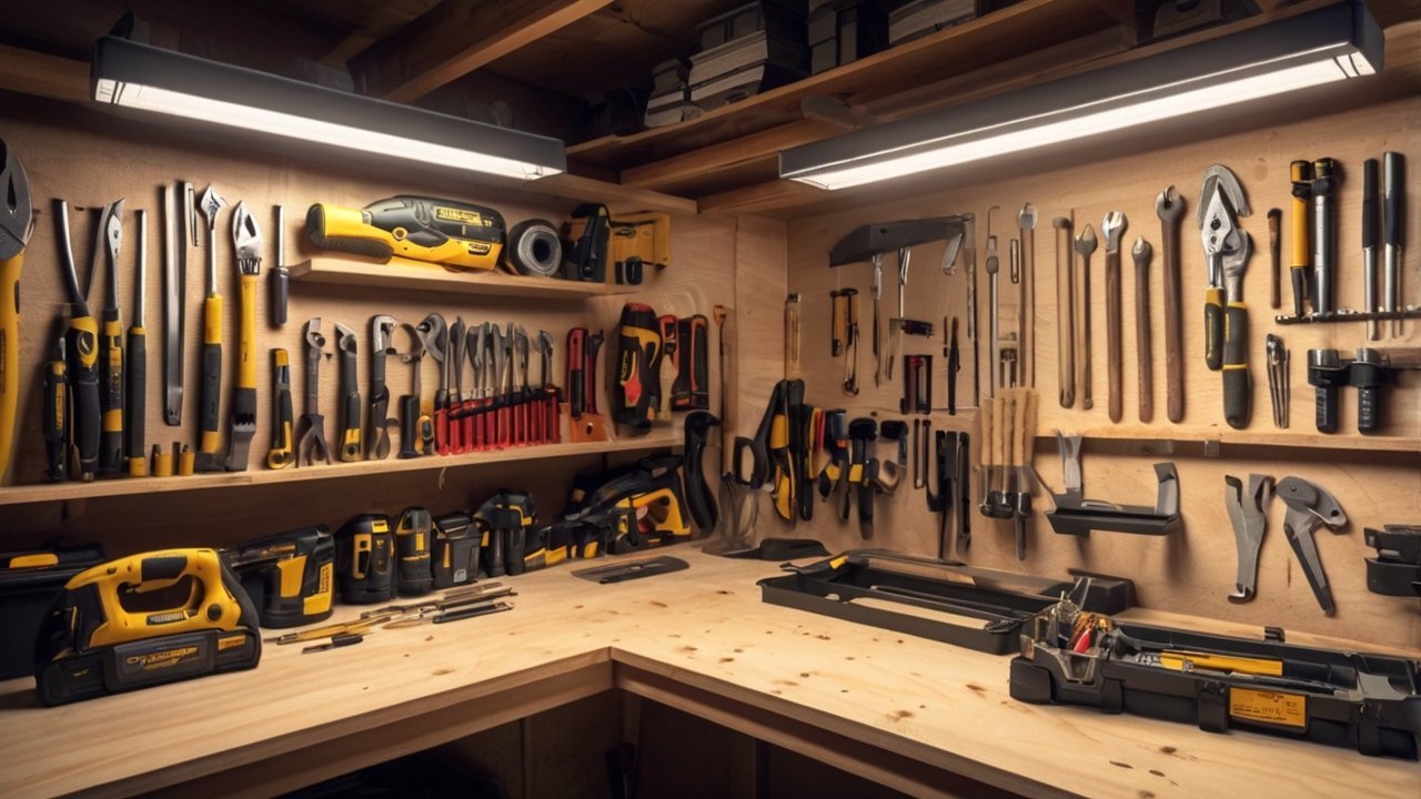 checking wall alignment with framing tools for a shed building project