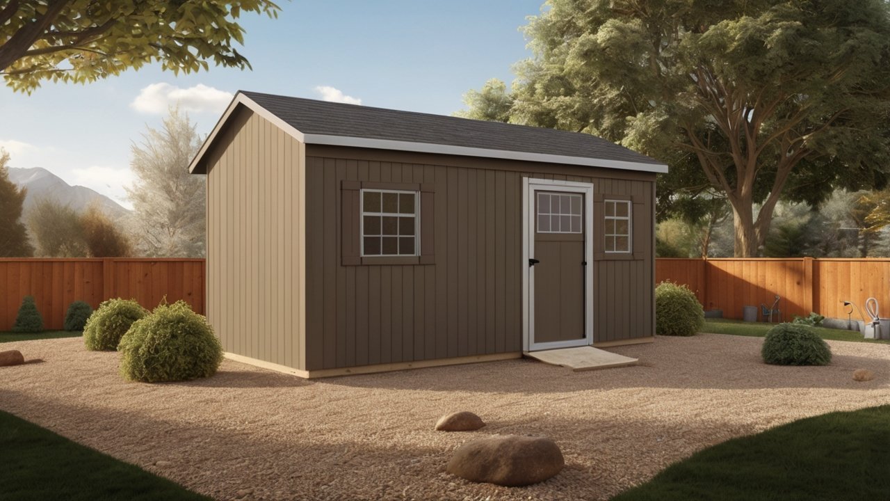 shed flooring ideas with compacted gravel foundation for storage sheds