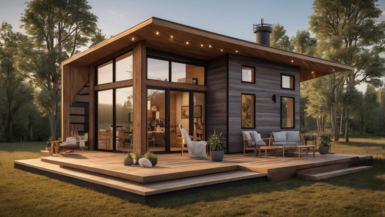 Completed tiny home built using professionally designed Tiny House Plans