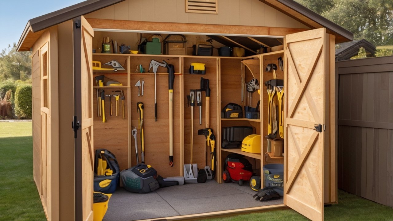 beginner reviewing a shed building tools checklist before starting a backyard shed project