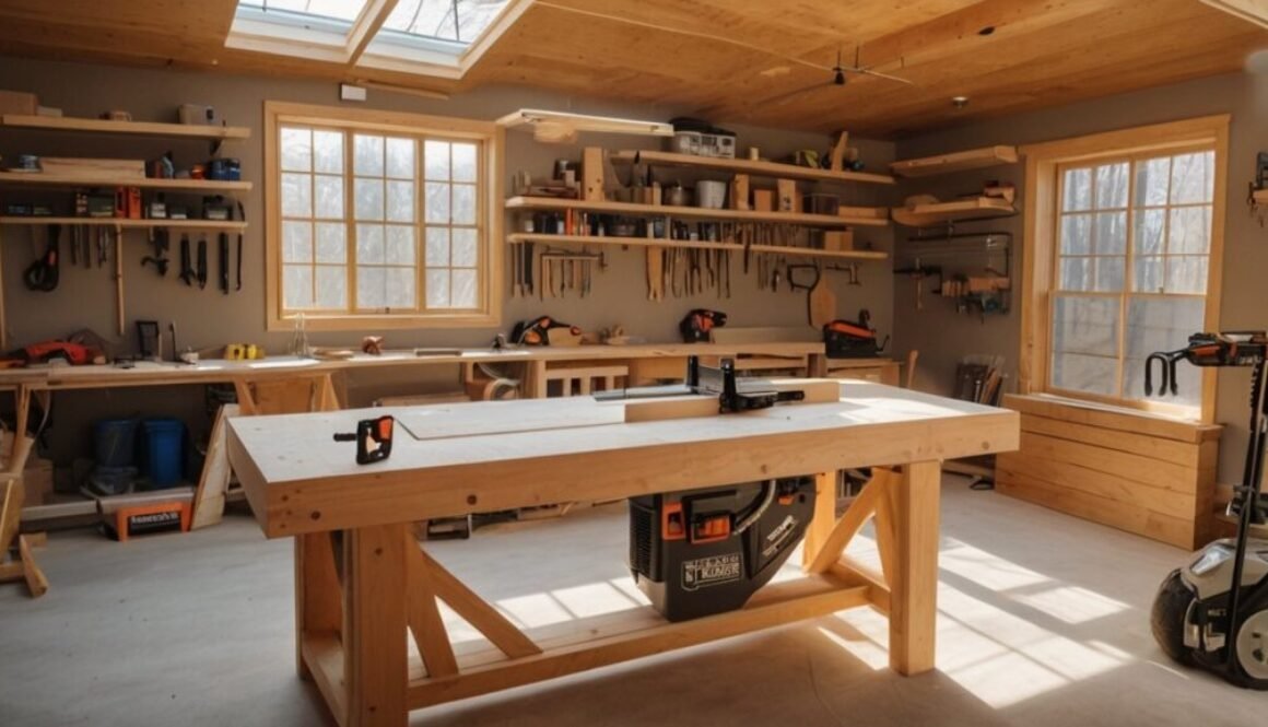 DIY woodworking workshop setup for beginners at home