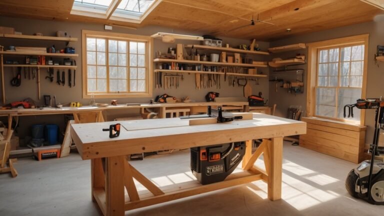 DIY woodworking workshop setup for beginners at home