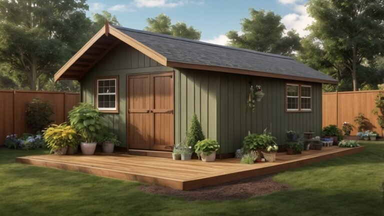 Waterproof shed DIY guide showing a dry wooden backyard shed after waterproofing