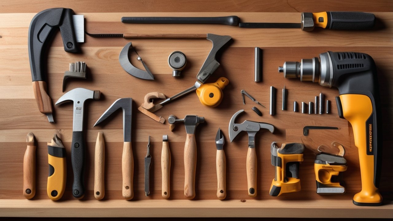 Essential tools for a DIY woodworking workshop