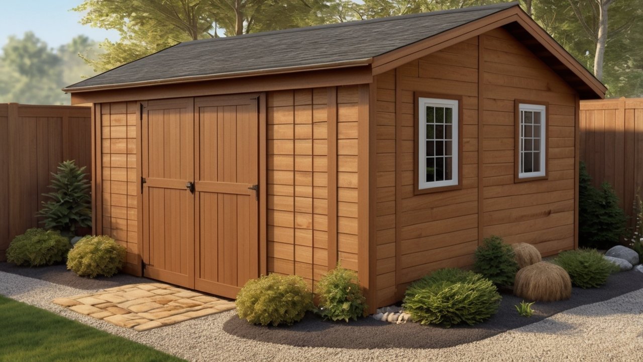 Improving drainage around a wooden shed as part of a waterproof shed DIY project