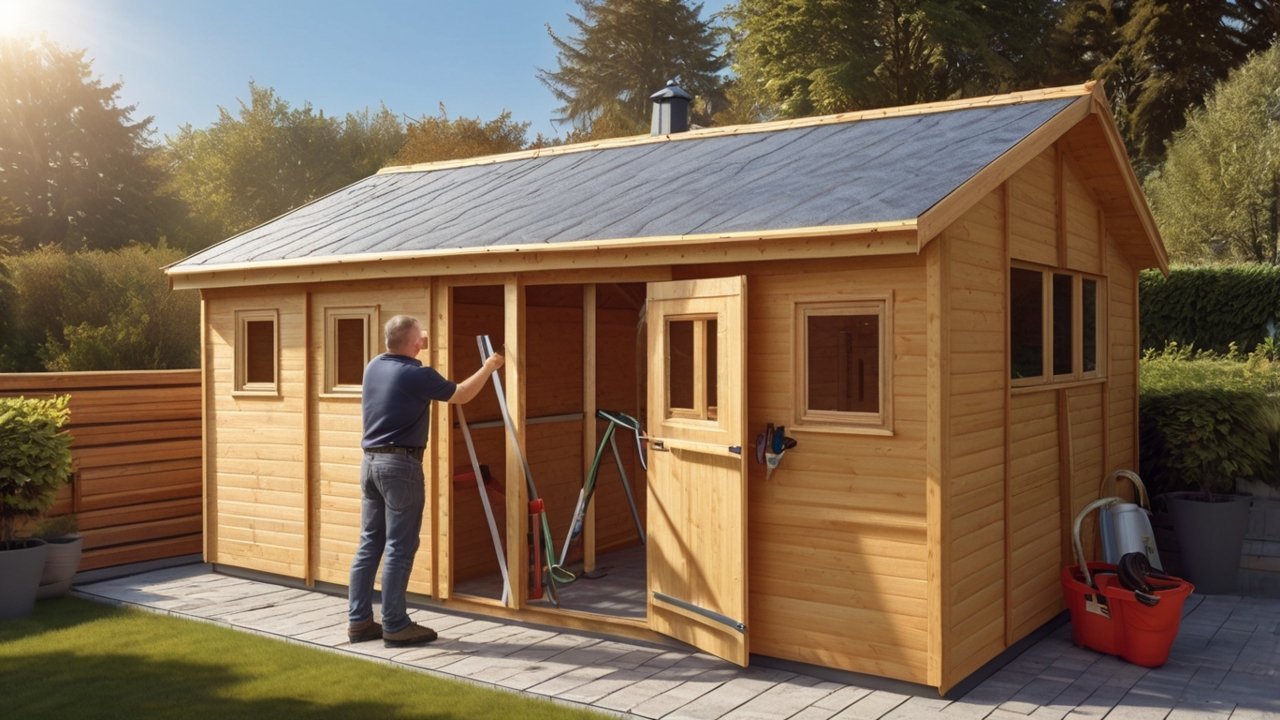 Repairing rotten wood before waterproofing a wooden shed DIY