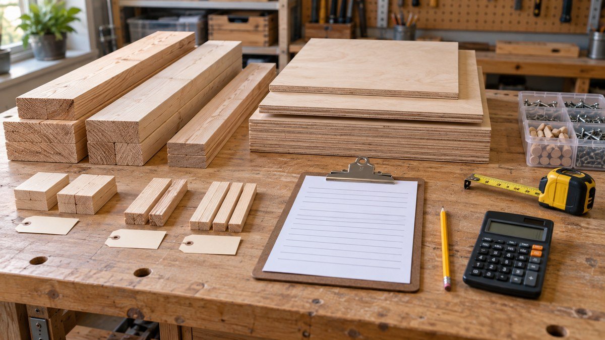 Learning how to make a woodworking cut list is one of the simplest ways to save lumber before a project reaches the saw. A good list tells you exactly which wooden parts the build requires, how large they must finish, what material they use, and how they can be arranged on real boards or sheets. Without that plan, it is easy to miss a rail, mix rough and finished dimensions, or cut a short part from the only board long enough for a tabletop. The result is rarely just one bad offcut. It can mean another trip to the store, mismatched grain, delayed assembly, or a pile of scraps that never fit another project. This guide gives beginners a repeatable cut-list process. You will move from a project drawing to a complete parts inventory, add realistic allowances for milling and joinery, organize parts by material, and build efficient board and plywood layouts. You will also learn how to turn the final list into a shopping guide and a practical reference at the workbench.